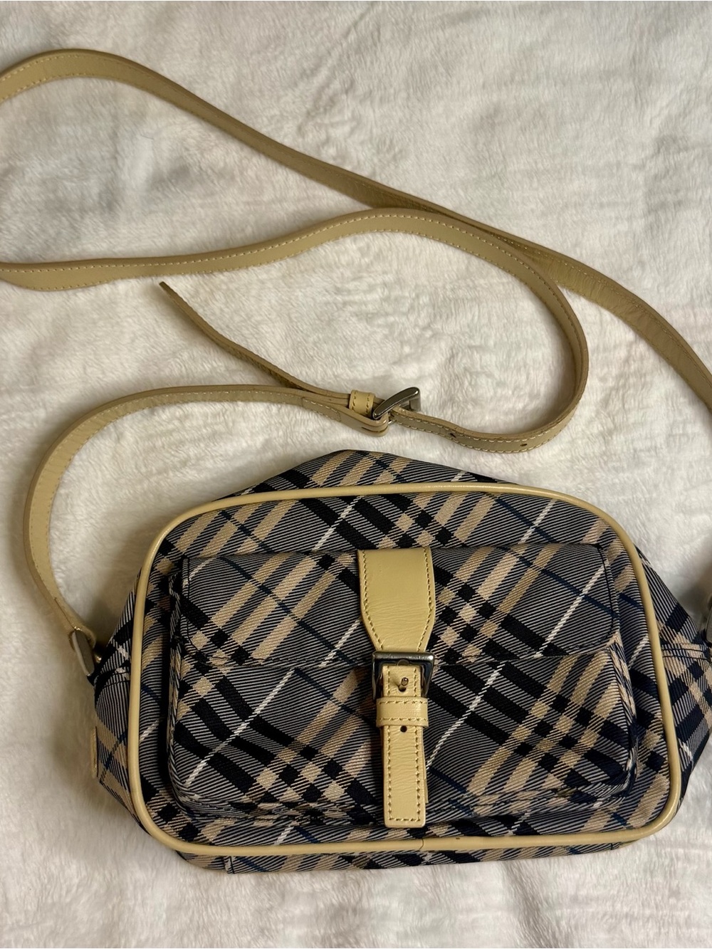 Authentic Burberry Blue Label Nova Check Crossbody Bag + COA